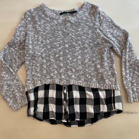 Kensie Black and White Fall Sweater Size L - Picture 1 of 3